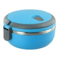 thumbnail image 3 of Kids School Thermal Warmer Box Food Container Lunch Package Stainless Steel Blue, 3 of 9
