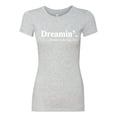 thumbnail image 2 of Dreamin' Dr Martin Luther King Jr. 1963 Womens Slim Fit Junior Tee, Heather Grey, Large, 2 of 3