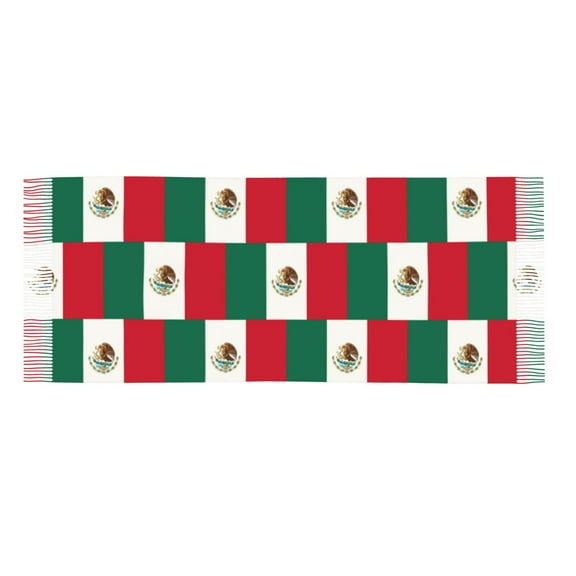 Women Mexican Flag Scarfs Large Warm Soft Shawls Wraps