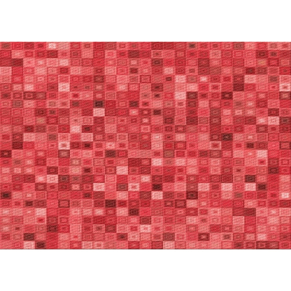 Ahgly Company Machine Washable Indoor Rectangle Transitional Red Area Rugs, 2' x 3'