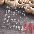 thumbnail image 4 of 5D Embossed Flowers Nail Art Stickers Decals, 3Sheets Engraved Flower Nail Stickers for Nail Art Decorations Supplies Elegant Wedding Nail Design Adhe, 4 of 4