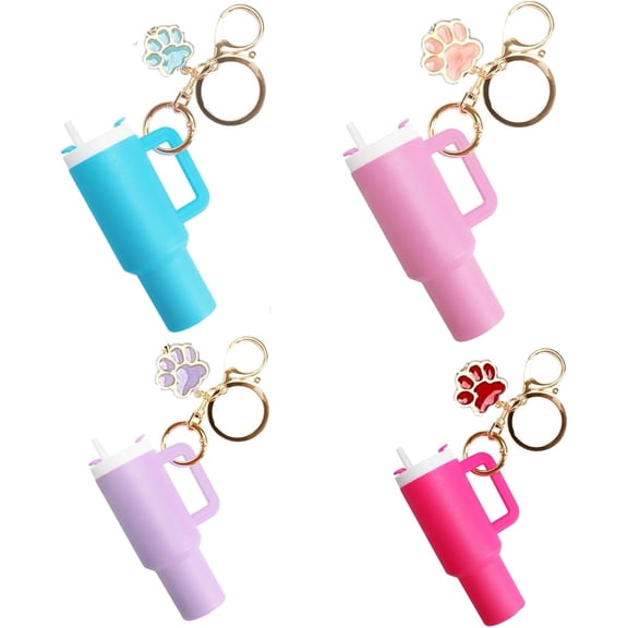 Mini Tumbler Keychain for Stanley Cup, Cute Mini Cup Keychain Chapstick Holder for Women Men Girls