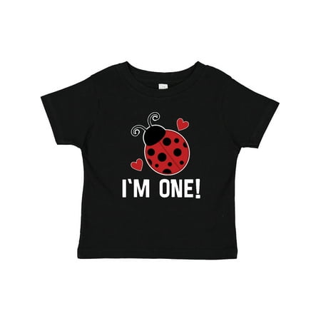 

Inktastic First Birthday Ladybug 1 Year Old Gift Baby Girl T-Shirt