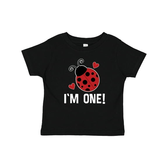 Inktastic First Birthday Ladybug 1 Year Old Girls Baby T-Shirt