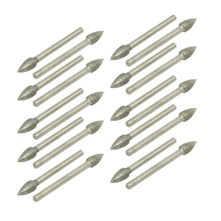 

Unique Bargains 20 Pcs 5mm Taper Head Dia Grinding Bits Polisher Diamond Mounted Point