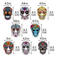 thumbnail image 3 of 8Pcs Day of The Dead Cupcake Toppers Decorations Halloween Sugar Skull Cake Toothpicks Sticks Skull Food Picks for Halloween Party Table Decorations, 3 of 5