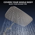 thumbnail image 3 of Ophanie 12 Inch Coverage High Pressure Rain Shower Head Combo with Extension Arm - Wide Rainfall & 5 Modes Handheld Showerhead, Dual Anti-Clog Nozzles for Ultimate Shower Experience, Starlight, 3 of 10