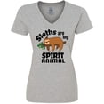 thumbnail image 3 of Inktastic Sloths Are My Spirit Animal with Cute Sloth Illustration Women's V-Neck T-Shirt, 3 of 5