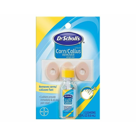 Dr. Scholl's Liquid Cover Corn & Callus Fast Remover Waterproof, 0.33oz