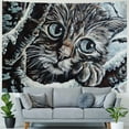 thumbnail image 4 of Orinice Cute Cat Tapestry Wall Hanging Unique Style for Home Wall Decor Art - Living Room Bedroom Apartment Farmhouse Dorm Art Tapestry 40x60inch, 4 of 6