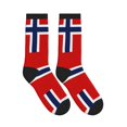 thumbnail image 4 of Women's Men's Norway Flag Colorful Novelty Pattern Crew Athletic Socks, 4 of 7