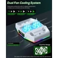thumbnail image 3 of Cooling Stand & Charging Station for Xbox Series S with RGB Light - Dual Controller Charger & Cooler Fan for Xbox Series S Accessories with 2*1400mAH Batteries and Headphone Hook, 3 of 8