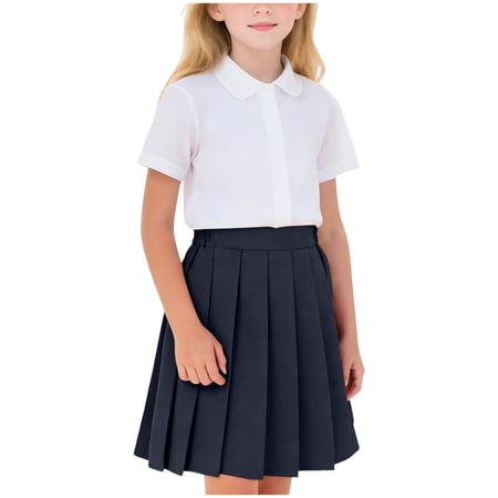 Staki Girls Skorts Girls Skorts Pleated Tennis Skirts for Girls Athletic Toddler High Waist Activewear Kids Golf Skirts 3T 4T 5T Navy 10-11 Years