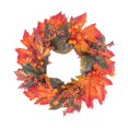 thumbnail image 1 of Corona artificial de otoño, corona de hojas de arce y bayas, decoración del hogar, adorno decorativo de para pared del hogar en Acción de, 1 of 9