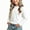 White, variant on WAVSUF Girls Ruffle Mock Neck Tee, Ruffle Hem Long Sleeve Skinny Fit Winter Base Comfort Undershirt Pink 7-8