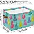 thumbnail image 4 of Coolnut 1PCS Colorful Christmas Trees Large Collapsible Storage Bins,Canvas Fabric Foldable Storage Bins with Handles Open Home Storage Bins Boxes Toy Storage Basket Home Decor, 4 of 7
