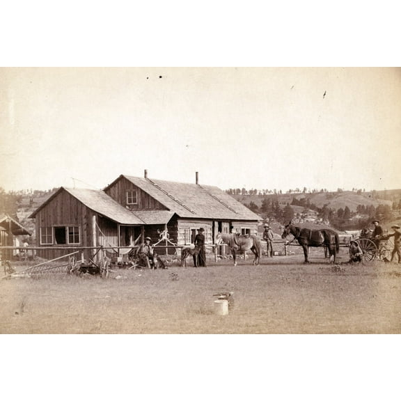 Print: Western Ranch House, 1888