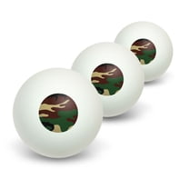 Camouflage Army Soldier Novelty Table Tennis Ping Pong Ball 3 Pack