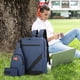 thumbnail image 5 of Bolso de hombro de gran capacidad para hombre con puerto USB de carga para viajes de negocios - Contiene portátil de 15,6 pulgadas, múltiples compartimentos y correa para equipaje, 5 of 6