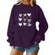 thumbnail image 4 of Xuyuer Valentine's Day Heart Print - Women's Loose Round Neck Long Sleeve Top for Casual Lover Themed Outfits, Cozy Seasonal Wear, Couple Matching Style & Romantic Gift Holiday Apparell, 4 of 5