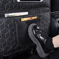 thumbnail image 4 of Universal Case Anti-kick Mat Hanging Auto Storage Bag Car Seat Back Protector Children Kick Pad Organizer Pocket BROWN, 4 of 8