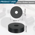 thumbnail image 2 of 4Pack Thick Rubber Spacer, 2 Inch OD x 1/2 Inch ID x 9/16 Inch Thickness, 2 of 6