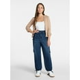 thumbnail image 2 of Madden NYC Women's Denim Cargo Joggers, 28" Inseam, Sizes XXS-XXL, 2 of 5