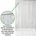 thumbnail image 4 of mDesign Premium Waterproof Vinyl Shower Curtain Liner, 10 Guage, 4 of 19