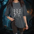 thumbnail image 2 of Godom Womens Halloween Pumpkin Shirts Funny Pumpkin Fall Graphic Tees Tops Cute Casual Short Sleeve, 2 of 7