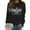 Black, variant on Homebody Mode All Day Every Day Sweatshirts for Women 2025 Long Sleeve Crewneck Graphic Sweatshirt Pullover Tops