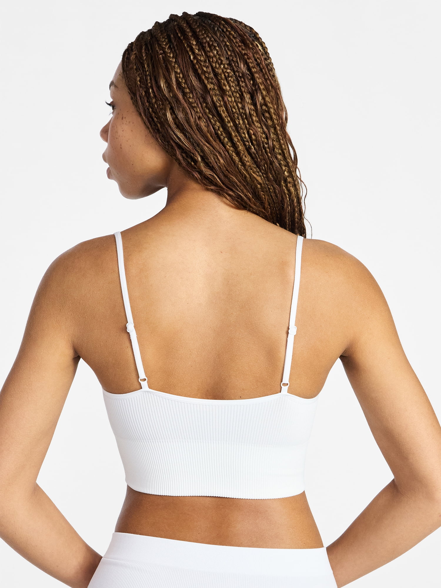 No Boundaries Seamless Core Longline Triangle Bra, Women's XS-XXXL