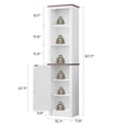 thumbnail image 6 of DIYART 71" Tall Bathroom Cabinet, Farmhouse Storage Cabinet with Adjustable Shelves, Narrow Linen Cabinet for Bathroom, Laundry, and, Living Room, White, 6 of 7