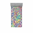 thumbnail image 2 of Modern Bedding Set with Sheet & Covers, Rainbow Colorful Geometrical Abstract Image Fireworks Like White Backdrop Print, Printed Bedroom Decor 2 Shams, 4 Sizes, Multicolor, by Ambesonne, 2 of 3