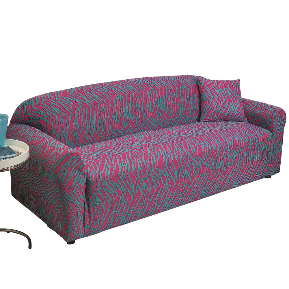 Jersey Knit Form Fit Stretch Furniture Slipcover, Sofa, Zebra