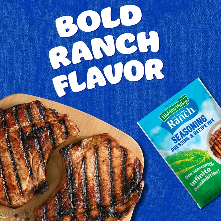 Hidden Valley Original Ranch, Gluten Free Dressing & Seasoning Mix, 1 oz, Zesty Dry Herb Recipe Package - Walmart.com Hidden Valley Original Ranch, Gluten Free Dressing & Seasoning Mix, 1 oz, Zesty Dry Herb Recipe Package - Walmart.com