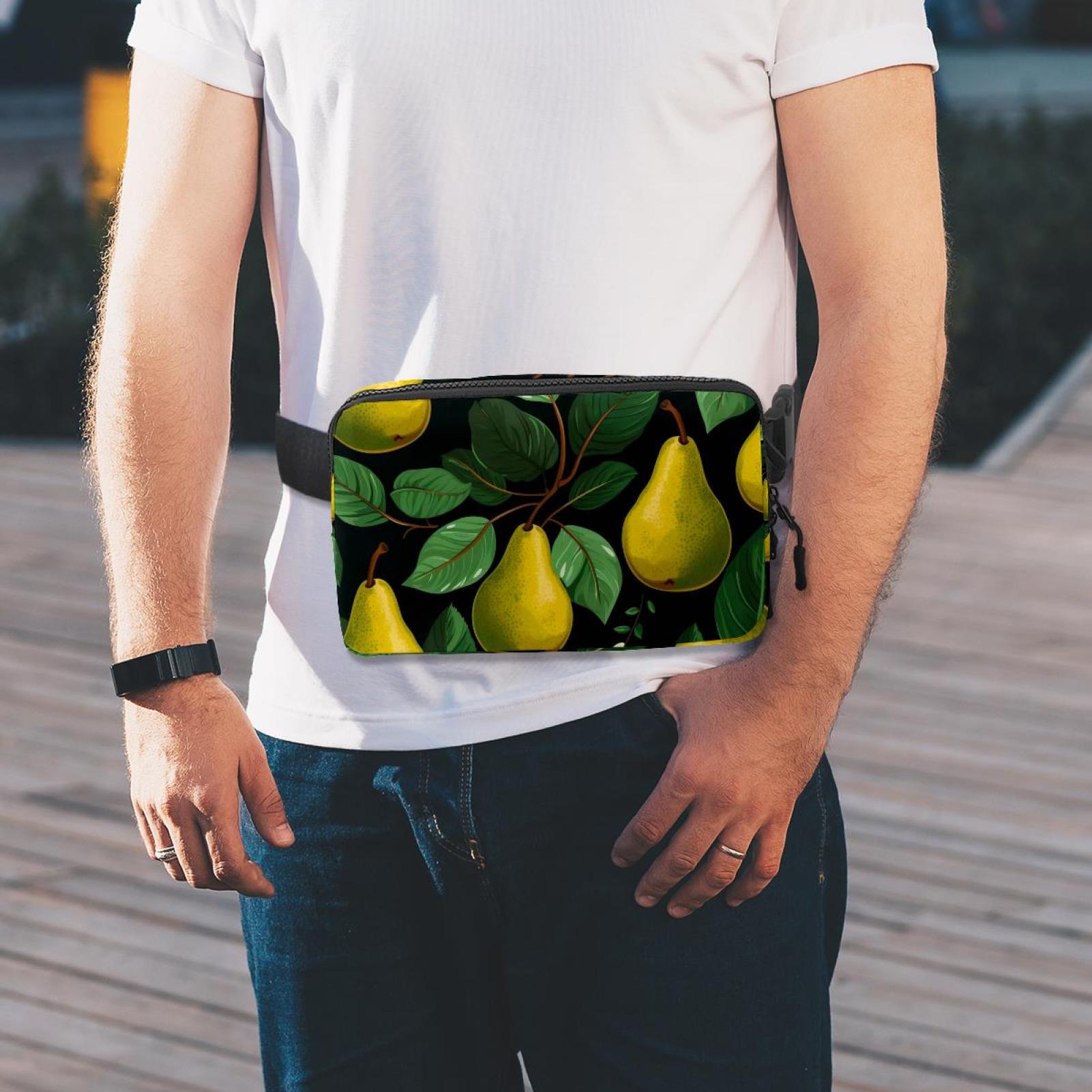 Pears Lightweight Crossbody Bag Fanny Pack Waist Bag Adjustable Extension Strap Unisex Bag