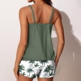thumbnail image 4 of HAIJIE Women's Ruffle Shape Swimsuits 2026 Large Size Push Up Swimsuit with Cups Swimsuits Swimwear Bikinis for Women with Shorts Bathing Suit (Green,XXL), 4 of 5