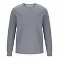 thumbnail image 4 of Yiliang Long Sleeve Shirts for Men Pastel Color Sweatshirts Comfort Pullover Sport Activewear Tops Baseball Clothing,Gray,L, 4 of 5