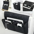 thumbnail image 4 of Felt Bedside Storage Bag Organizer Bed Desk Bag Sofa TV Remote Control Hanging Caddy Couch Storage Organizer Bed Holder Pockets, 4 of 9
