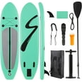 thumbnail image 3 of Pirecart 12' Inflatable Stand up Paddle Board 6'' Thick SUP Paddle Board W/ Adjustable Paddle, Hand Pump, Green, 3 of 7
