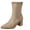 Khaki, variant on Women’s Stretch Suede Pointed Toe Ankle Boots, Chunky Block Heel Short Booties, Slim Fit Fall Winter Dress Boots Khaki 5.5(36)