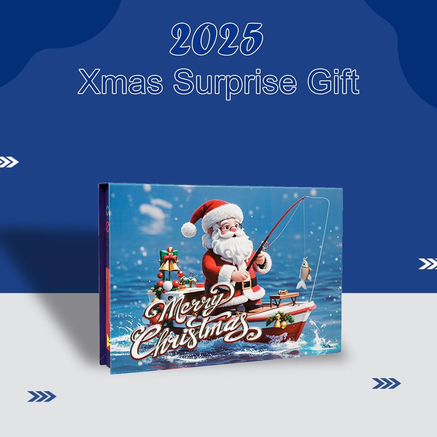 Advent Calendar 2025 Fishing Lure for Man Adult Teen - 24 Days Christmas Countdown Fish Tackle Set - Xmas Surprise Fish Bait Gift for Father Grandpa Brother Boyfriend