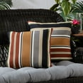 thumbnail image 3 of Greendale Home Fashions 17'' x 17'' Reversible Outdoor Throw Pillow, Set of 2, Brick Stripe, 3 of 6