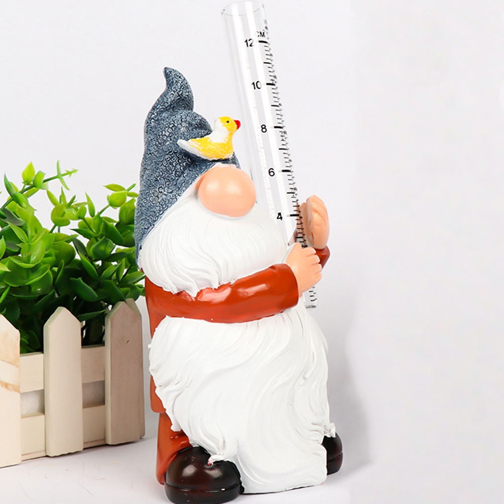 NUOLUX 1Pc Garden Rain Gauge Resin Measuring Cup Easy to Read Outdoor Rainfall Meter