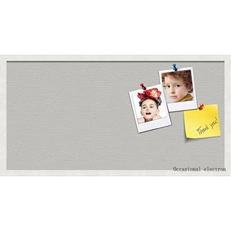 

36x18 inch cork bulletin board. this decorative framed pin board comes with light stone design and satin white frame. ideal for home office decor or school (-1809)