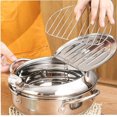 thumbnail image 5 of Deep Fryer Pot Stainless Steel Chip Pan Cooker with Degree Lid Frying Pot for Kitchen 24CM Air Fryer, 5 of 5