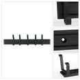 thumbnail image 3 of Unique Bargains 1 Pack Coat Rack Wall Mount Solid Coat Hook for Hanging with 5 Hooks Black, 3 of 7