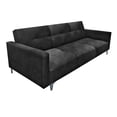 thumbnail image 3 of Sofa Cama Reclinable El Bazar Store Paris Terciopelo Gris Oxford Futón 3 posiciones Brazos movibles Sala, 3 of 8