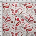 thumbnail image 4 of oneOone Polyester Spandex Red Fabric Tool Sewing Craft Projects Fabric Prints By Yard 56 Inch Wide, 4 of 4