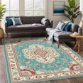 thumbnail image 3 of 1PC Bohemian Style Regional Carpet Local Carpet, Lightweight Washable Easy-to-Manage Carpet Floor Mat Festival Gift, Suitable for Living Room, Bedroom, Dining Room, Bathroom, Entryway, Room Accessone, 3 of 8